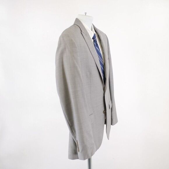 Tallia Wool Gray Sharkskin Peak Lapel 2 Button Blazer 40R /‎ Slim 42R - Picture 7 of 13